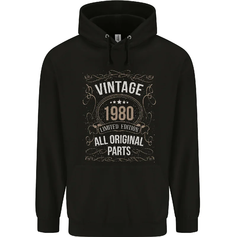 44th Birthday Limited Edition 1980 Mens 80% Cotton Hoodie Hoodie with Thumb Holes Functional Cozy