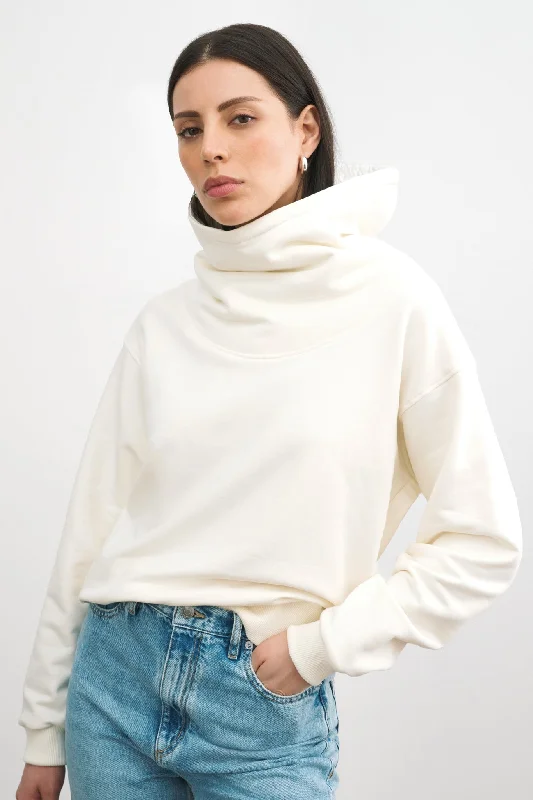 Abingdon Sweatshirt Hoodie with Exposed Zipper Edgy Industrial