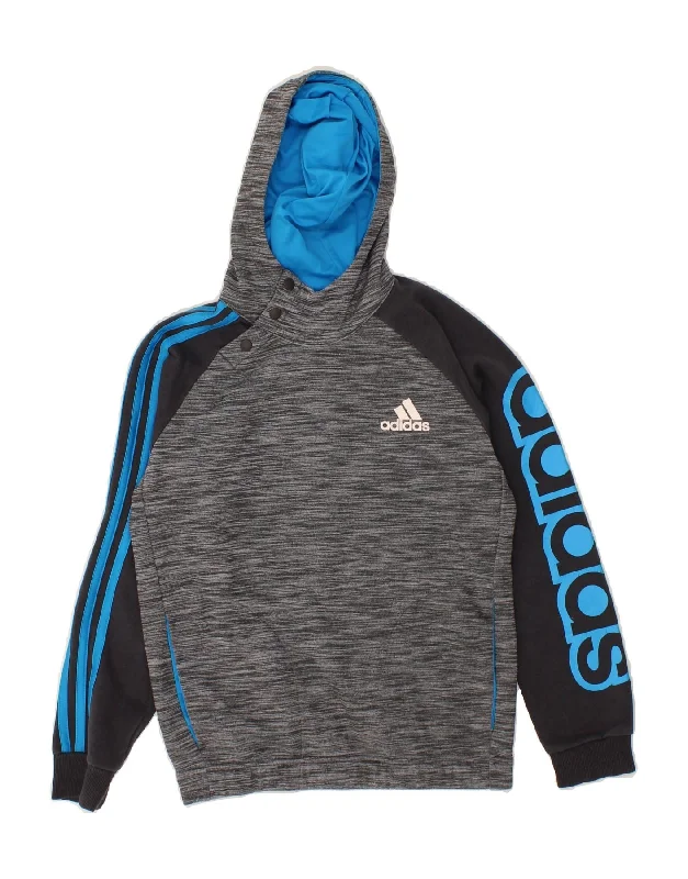 ADIDAS Boys Graphic Hoodie Jumper 11-12 Years Grey Colourblock Polyester Hoodie with Neon Bright Vibrant ADIDAS Boys Graphic Hoodie Jumper 11-12 Years Grey Colourblock Polyester Hoodie with Neon Bright Vibrant