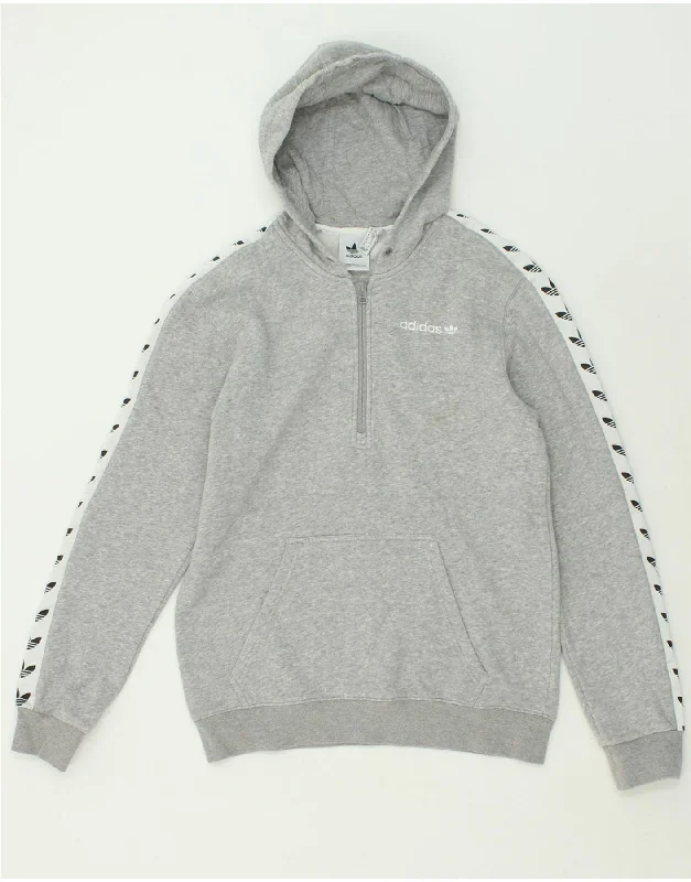 ADIDAS Mens Graphic Hoodie Jumper Small Grey Cotton Hoodie with Print Artistic Unique ADIDAS Mens Graphic Hoodie Jumper Small Grey Cotton Hoodie with Print Artistic Unique