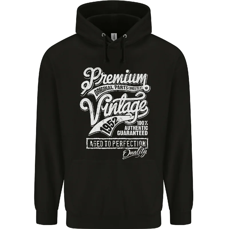 Aged to Perfection Vintage 72nd Birthday 1952 Mens 80% Cotton Hoodie Hoodie with Contrast Stitching Detailed Premium