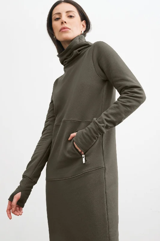 Allen Sweatshirt Dress Hoodie with Tie-Dye Psychedelic Retro