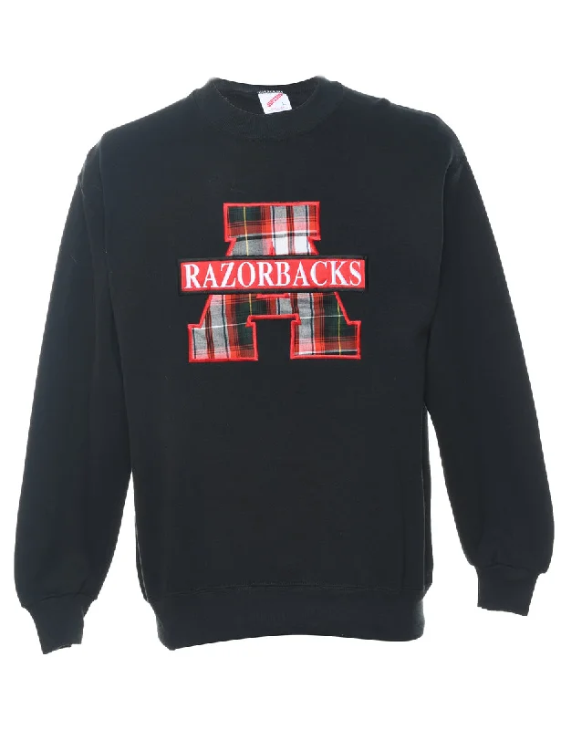 Arkansas Razorbacks Basketball Sports Sweatshirt - L Zip Hoodie Drawstring Kangaroo Pocket