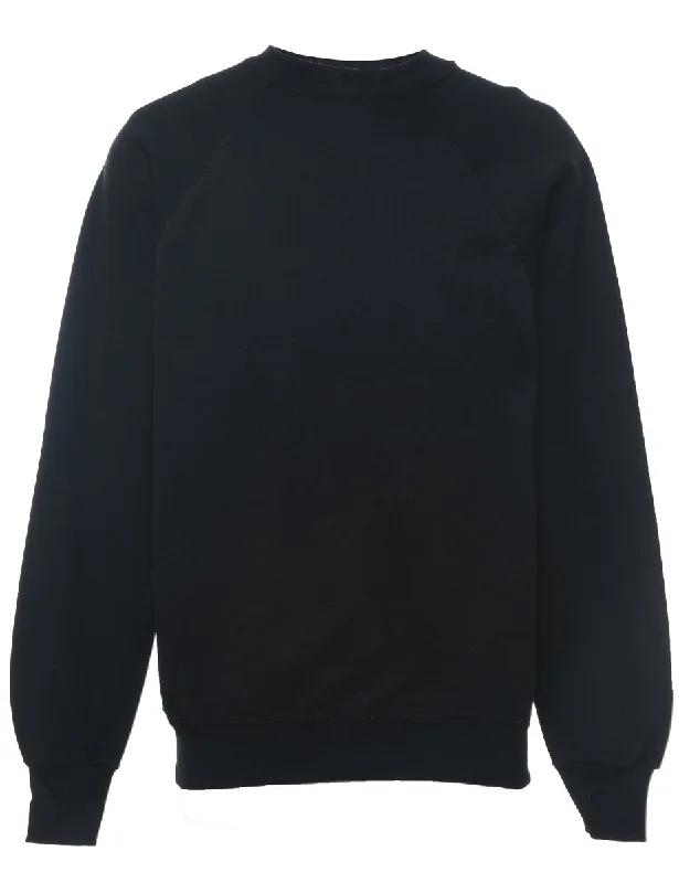 Black Plain Sweatshirt - S Hoodie with Earth Tones Natural Calm