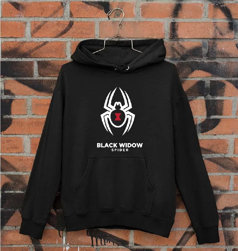 Black Widow Spider Unisex Hoodie for Men/Women Hoodie with Monochrome Minimalist Simple