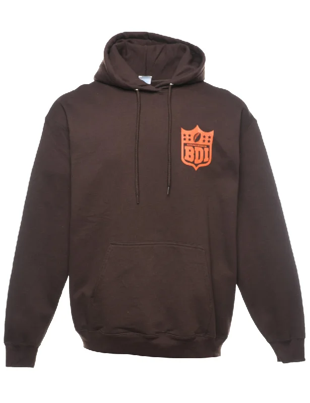 Brown & Orange Cleveland Printed Hoodie - XL Hoodie with Magnetic Closure Innovative Modern Brown & Orange Cleveland Printed Hoodie - XL Hoodie with Magnetic Closure Innovative Modern