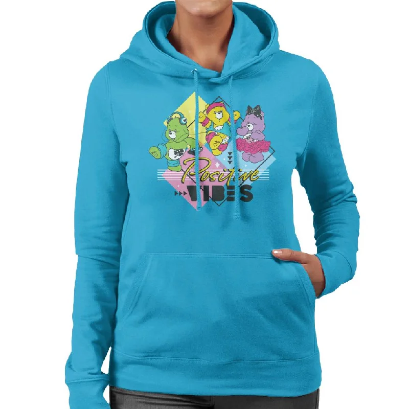 Care Bears Good Luck Bear Positive Vibes Women's Hooded Sweatshirt Hoodie with Set-In Sleeves Structured Classic