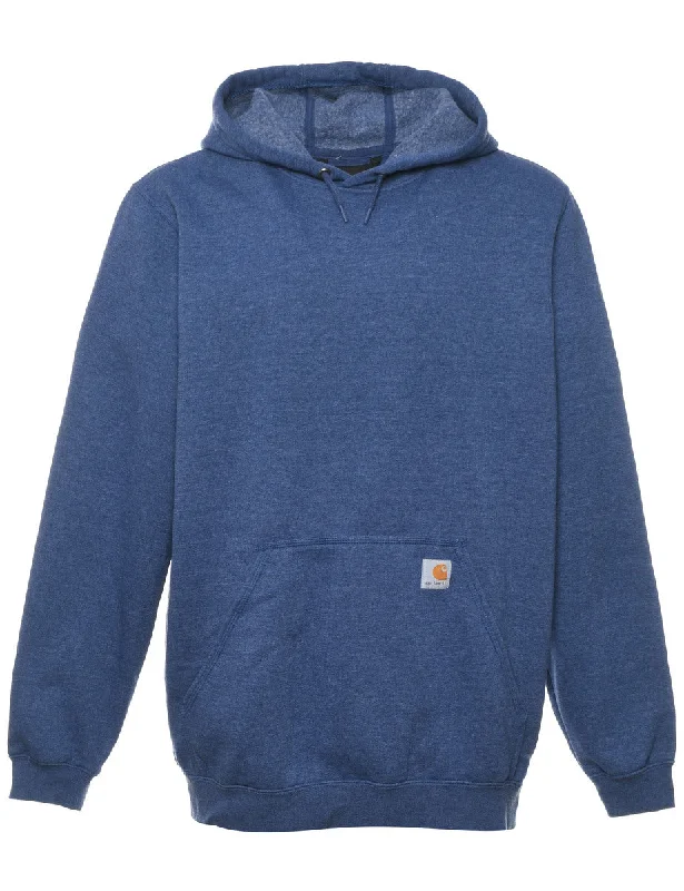 Carhartt Navy Printed Hoodie - L Hoodie with Reflective Safety Nightwear