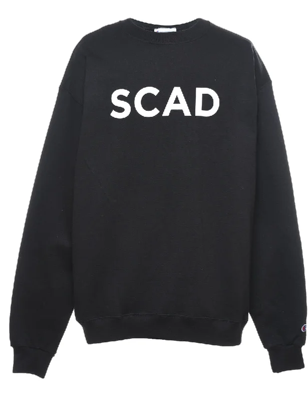 Champion Scad Printed Sweatshirt - XL Hoodie with Oversized Fit Loose Comfortable