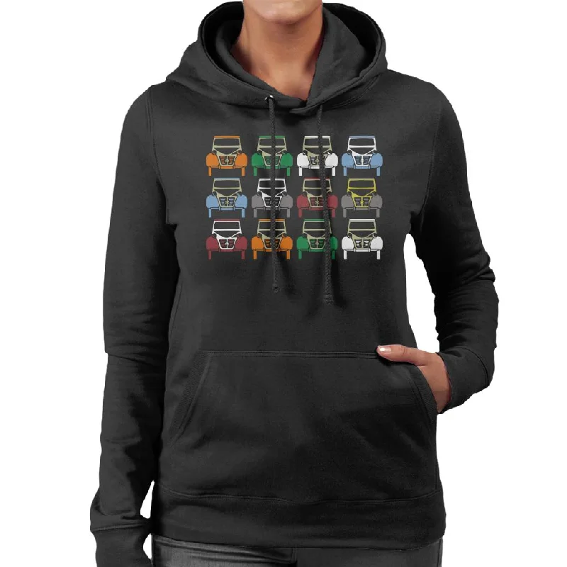 Citroën 2CV Vintage Colour Art Women's Hooded Sweatshirt Hoodie with Double Zipper Versatile Adjustable