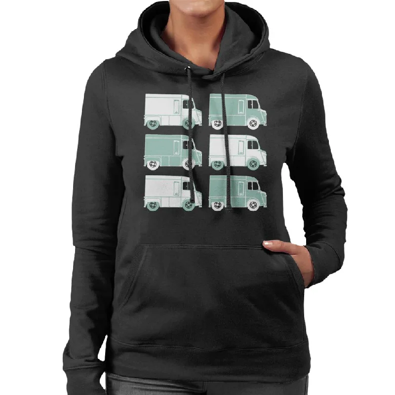 Citroën Retro Type H Van Art Women's Hooded Sweatshirt Hoodie with Tie-Dye Psychedelic Retro