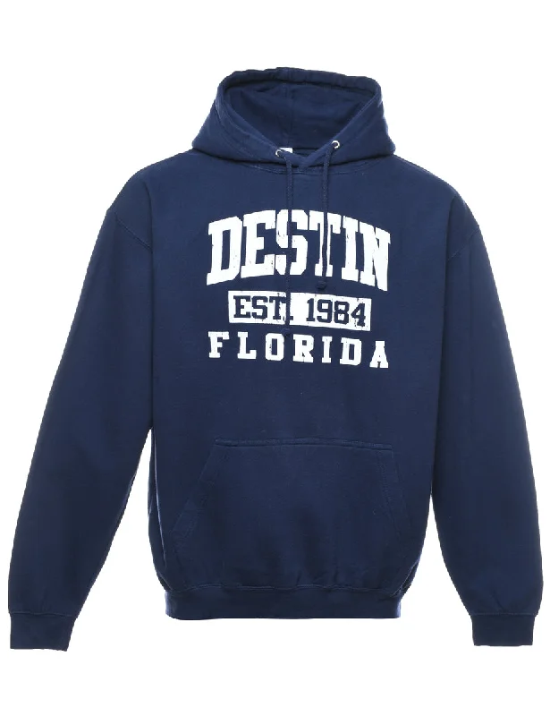 Destin Florida Printed Hoodie - XL Hoodie with Double Zipper Versatile Adjustable