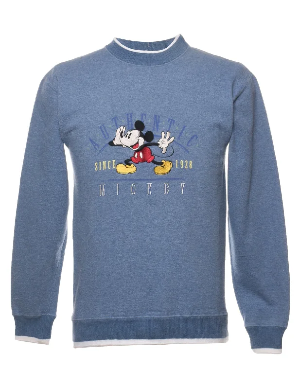 Disney Mickey Mouse Cartoon Sweatshirt - S Hoodie with Emblem Brand Identity