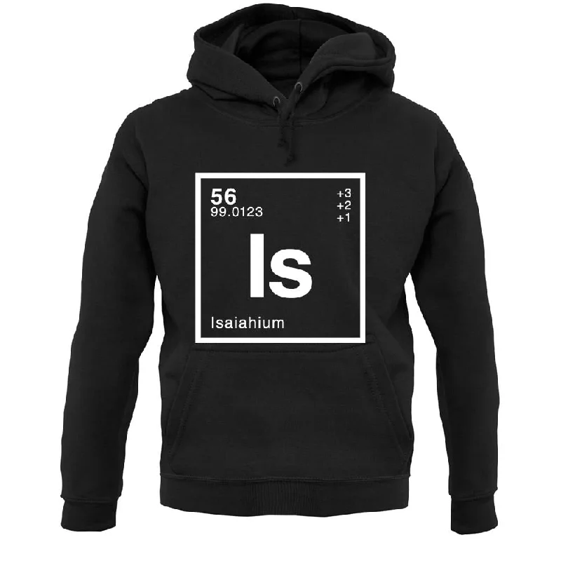 Isaiah - Periodic Element Unisex Hoodie Hoodie with Hem Embroidery Detailed Premium