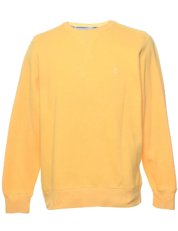 Izod Plain Sweatshirt - M Hoodie with Double Zipper Versatile Adjustable