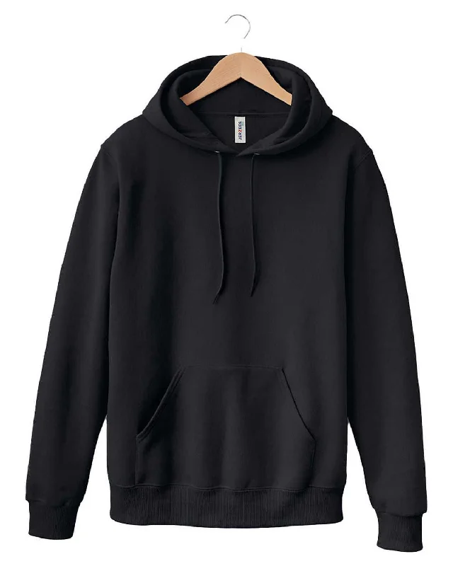 Jerzees 700MR Eco Premium Blend Ringspun Hooded Sweatshirt - Black Ink Hoodie with Contrast Stitching Detailed Premium