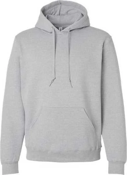 Jerzees 700MR Eco Premium Blend Ringspun Hooded Sweatshirt - Frost Gray Heather Hoodie with Slim Fit Tailored Modern