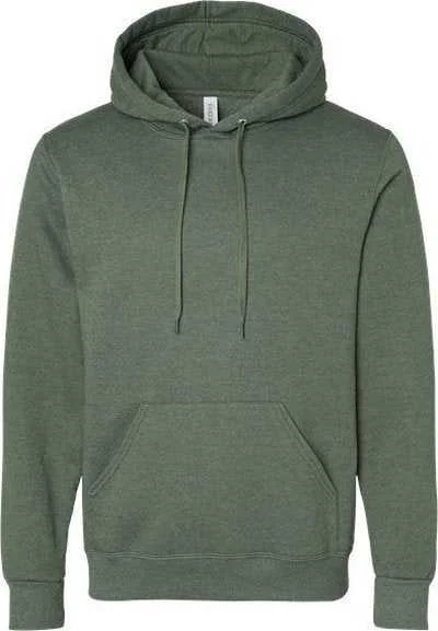 Jerzees 700MR Eco Premium Blend Ringspun Hooded Sweatshirt - Military Green Heather Hoodie with Set-In Sleeves Structured Classic