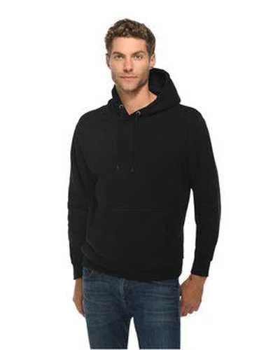 Lane Seven LS14001 Unisex Premium Pullover Hooded Sweatshirt - Black Hoodie with Hem Lace Feminine Delicate