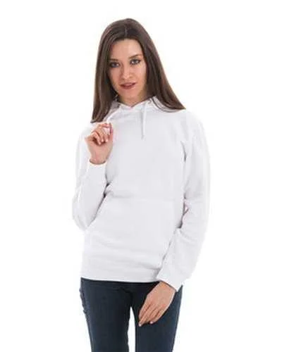 Lane Seven LS14001 Unisex Premium Pullover Hooded Sweatshirt - White Hoodie with Zipper Versatile Modern