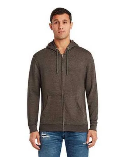 Lane Seven LS14003 Unisex Premium Full-Zip Hooded Sweatshirt - Charcoal Heather Hoodie with Fur Luxurious Winter