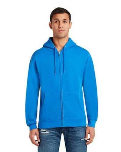 Lane Seven LS14003 Unisex Premium Full-Zip Hooded Sweatshirt - Royal Hoodie with Sequins Glamorous Eye-catching