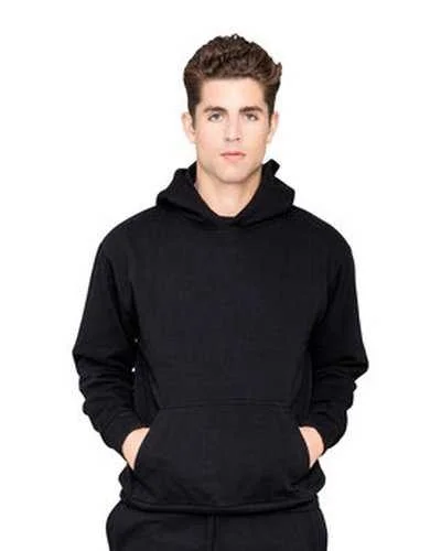 Lane Seven LS16001 Unisex Urban Pullover Hooded Sweatshirt - Black Hoodie with Reflective Safety Nightwear