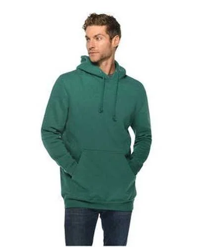 Lane Seven LS19001 Unisex Heavyweight Pullover Hooded Sweatshirt - Teal Hoodie with Rolled Sleeves Casual Relaxed