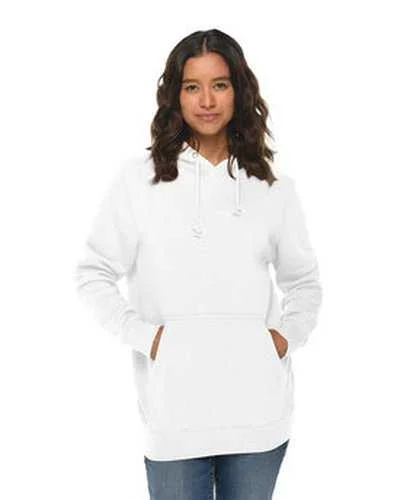 Lane Seven LS19001 Unisex Heavyweight Pullover Hooded Sweatshirt - White Hoodie with V-Neck Classic Versatile