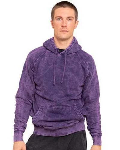 Lane Seven LST004 Unisex Vintage Raglan Hooded Sweatshirt - Cloud Purple Hoodie with Zipper Placket Modern Functional