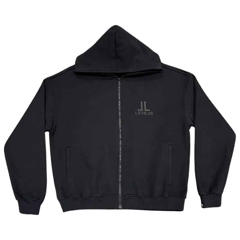 LEVELS OVERSIZED ZIP HOODIE | KELLEN EDITION Zip Hoodie Drawstring Kangaroo Pocket