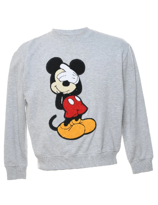 Micky Mouse Cartoon Sweatshirt - S Hoodie with Drawcord Adjustable Secure
