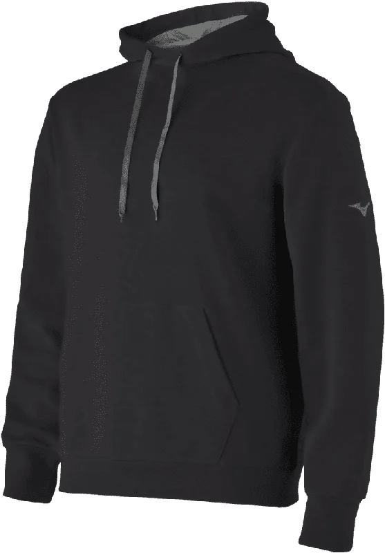 Mizuno Challenger Hoodie - Black Hoodie with High-Low Hem Asymmetrical Trendy