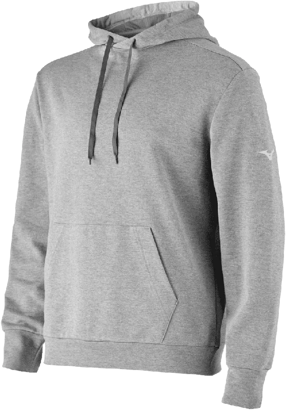 Mizuno Challenger Hoodie - Heathered Gray Hoodie with Slit Hem Functional Movement