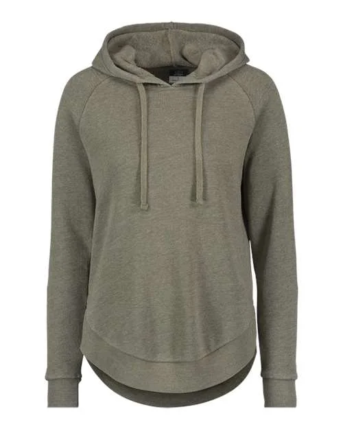 MV Sport W20172 Women's Jordan Angel Fleece Hooded Sweatshirt - Dusty Olive Hoodie with Ribbed Cuffs Snug Fit Comfort