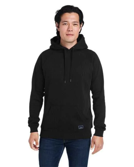 Nautica N17199 Unisex Anchor Pullover Hooded Sweatshirt - Black Hoodie with Hem Lace Feminine Delicate