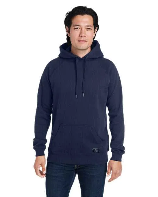 Nautica N17199 Unisex Anchor Pullover Hooded Sweatshirt - Nautica Navy Hoodie with Hem Applique Textured Unique