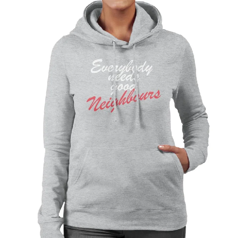 Neighbours Everybody Needs Good Women's Hooded Sweatshirt Hoodie Crop Top Short Trendy