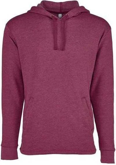 Next Level 9300 Unisex Malibu Welt Pocket Hoodie - Heather Maroon Graphic Hoodie Design Print