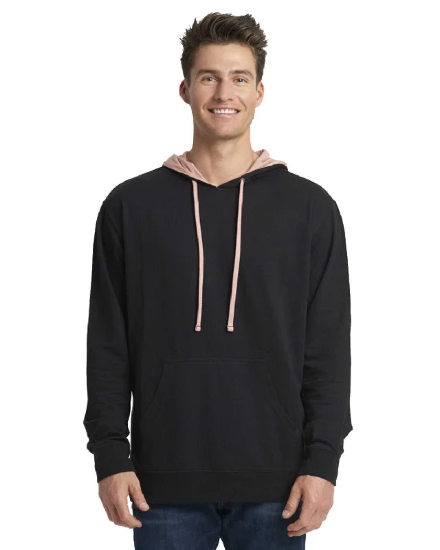 Next Level 9301 Unisex Laguna Hoodie - Black Desert Pink Hoodie with Thumb Holes Functional Cozy