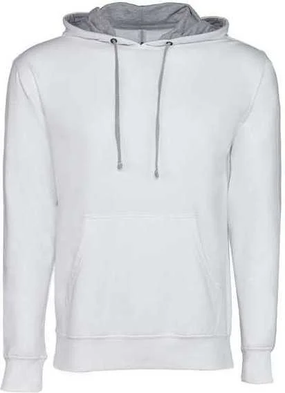 Next Level 9301 Unisex Laguna Hoodie - White Heather Gray Hoodie with Pattern Geometric Abstract