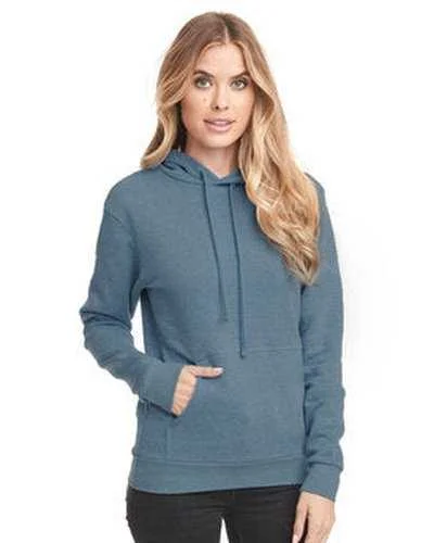 Next Level 9302 Unisex Pch Pullover Hooded Sweatshirt - Heathr Slate Blue Hoodie with Mesh Breathable Sporty