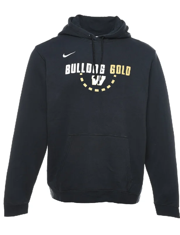 Nike Bulldog Gold Printed Hoodie - XL Hoodie with Crew Neck Simple Timeless