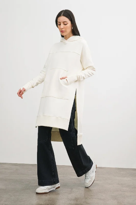 Noori Sweatshirt Tunic Hoodie with Strings Custom Fit Adjustable