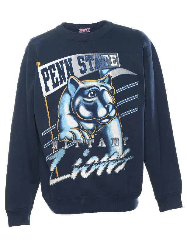 Penn State Nittany Lions Football Sports Sweatshirt - L Hoodie with Hem Lace Feminine Delicate Penn State Nittany Lions Football Sports Sweatshirt - L Hoodie with Hem Lace Feminine Delicate