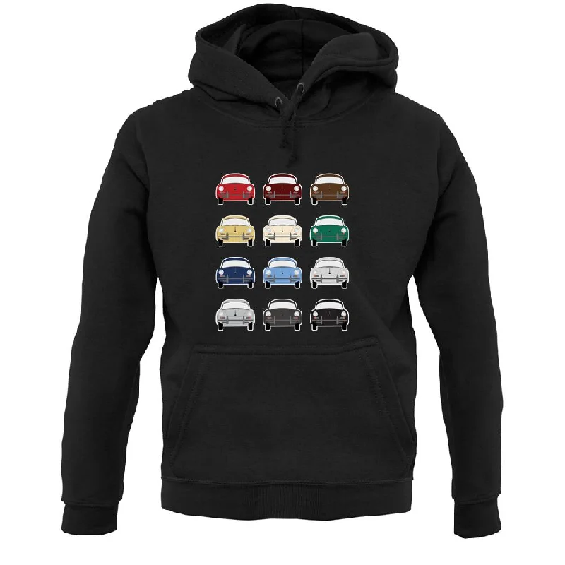 356 Colour Grid Unisex Hoodie Hoodie with Ribbed Hem Stretchable Secure