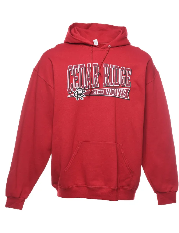 Red Cedar Ridge Printed Hoodie - XL Hoodie with Toggle Buttons Decorative Unique