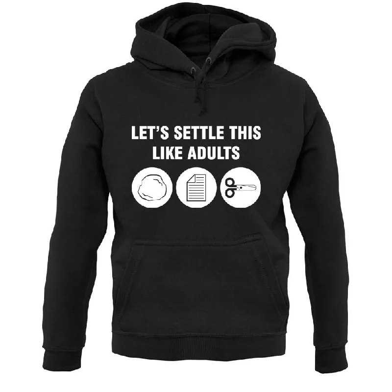 Settle This Like Adults Rock Paper Scissors Unisex Hoodie Hoodie with Drop Shoulder Relaxed Streetwear Settle This Like Adults Rock Paper Scissors Unisex Hoodie Hoodie with Drop Shoulder Relaxed Streetwear