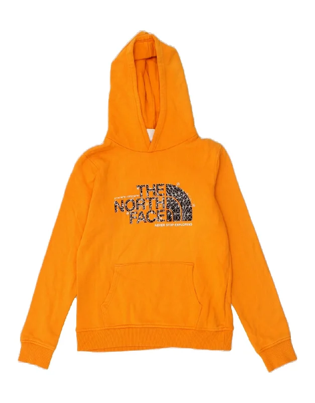 THE NORTH FACE Girls Graphic Hoodie Jumper 13-14 Years XL Yellow Cotton Hoodie with Pattern Geometric Abstract THE NORTH FACE Girls Graphic Hoodie Jumper 13-14 Years XL Yellow Cotton Hoodie with Pattern Geometric Abstract