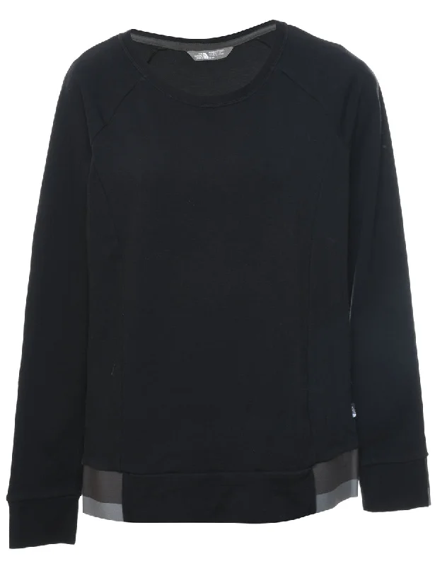 The North Face Plain Sweatshirt - M Hoodie with Hem Fringe Bohemian Relaxed